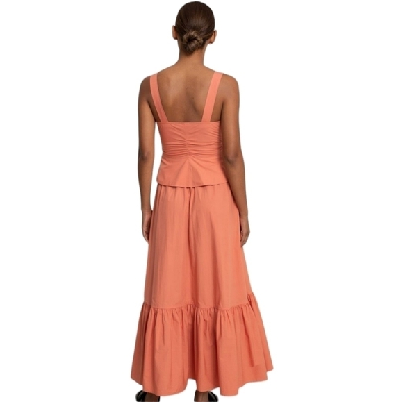 A.L.C Lilah Cotton Sweetheart Top, Size 6, Orange, NWT - Picture 4 of 15